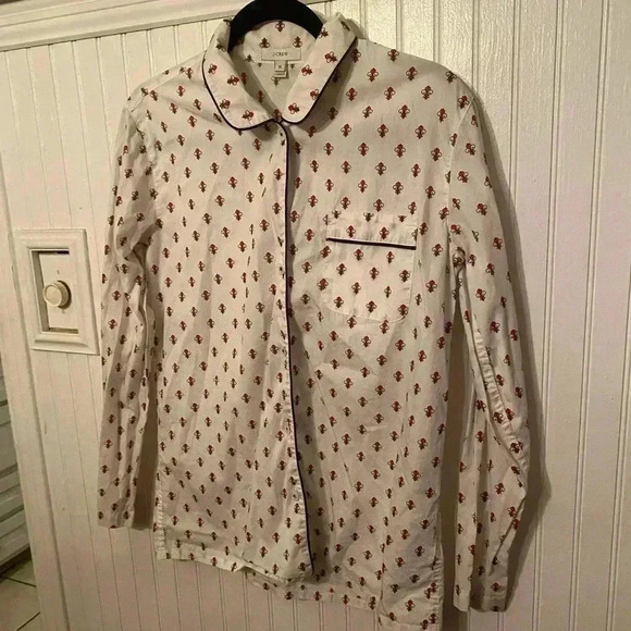 J. Crew fleur-de-Lis pajama top - Picture 1 of 3